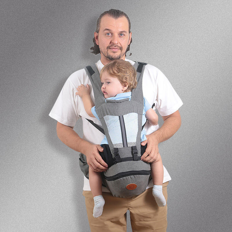 Ergonomic Baby Hip Seat Carrier – Adjustable Waist Stool with Storage Pocket & Buckle Strap for Infants and Toddlers