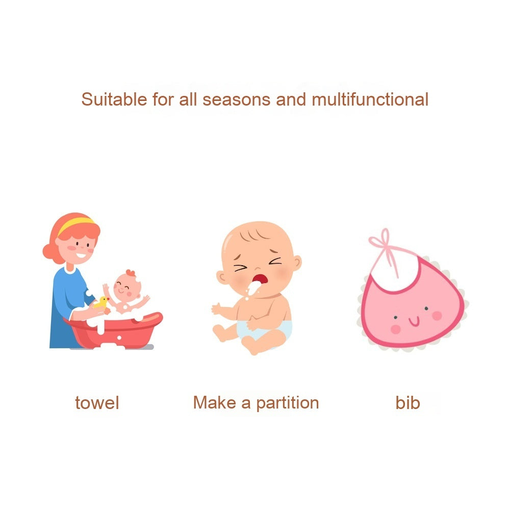 Ultra-Soft 4-Layer Bamboo Baby Bibs – Water-Absorbing, Reusable Burp Cloths (Pack of 4)