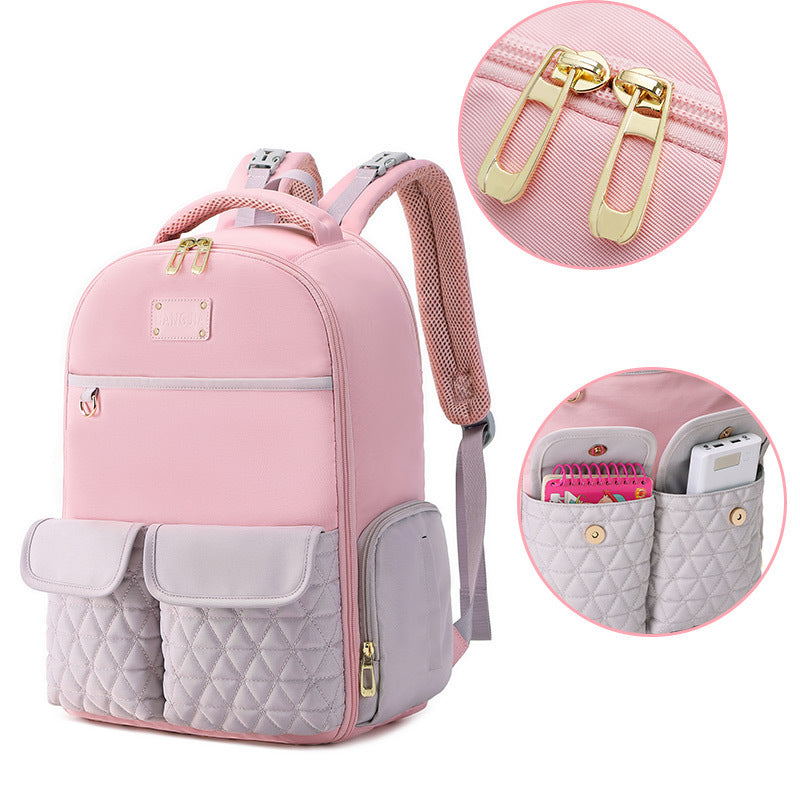 Large Capacity Mummy Diaper Bag Backpack – Waterproof, Multi-Pocket Baby Bag with Wet/Dry Separation (28x14x43cm)