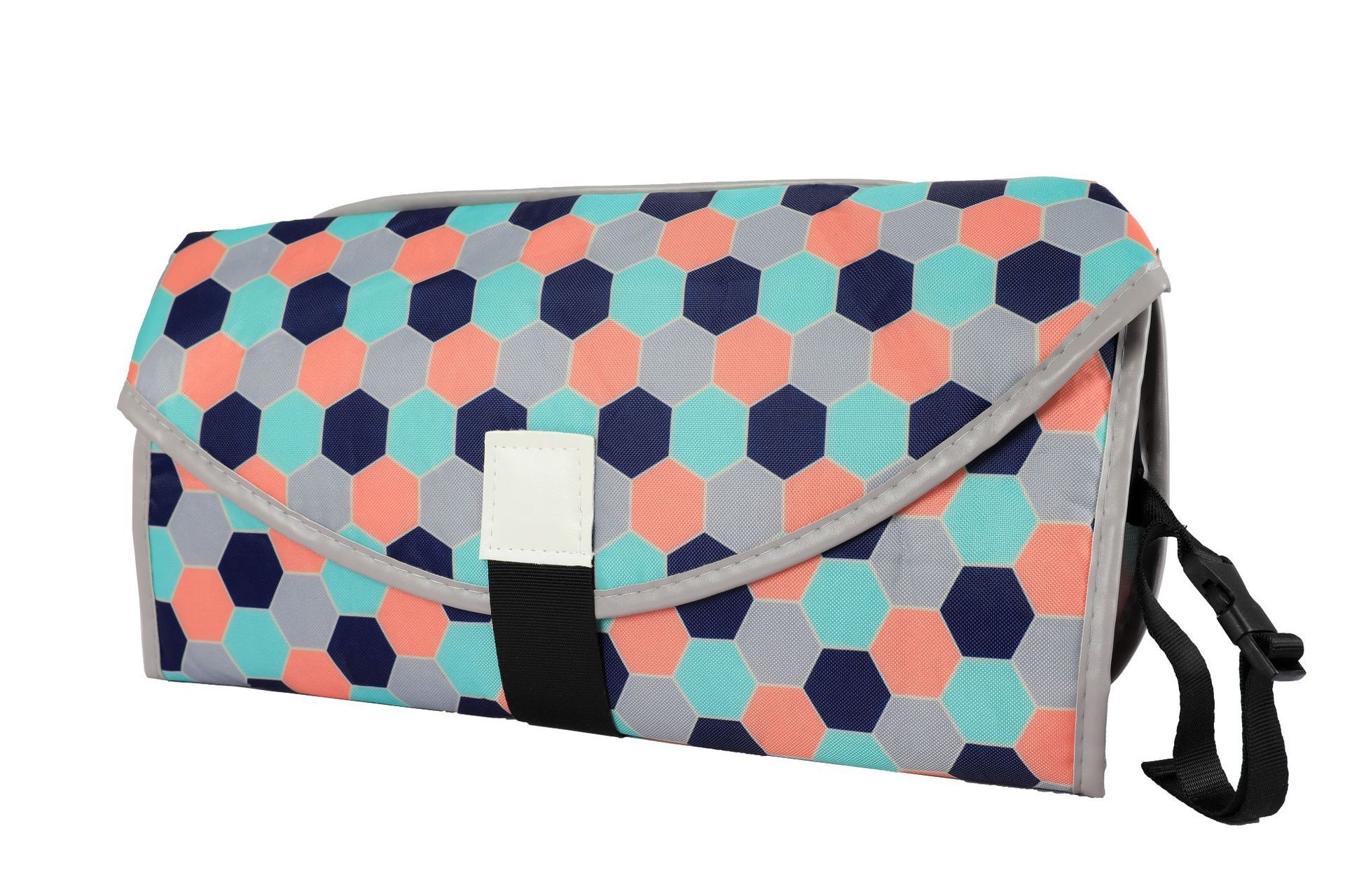 Portable Waterproof Diaper Changing Pad Clutch – Foldable Baby Mat with Toy Ring & Barrier Design (70x50cm)