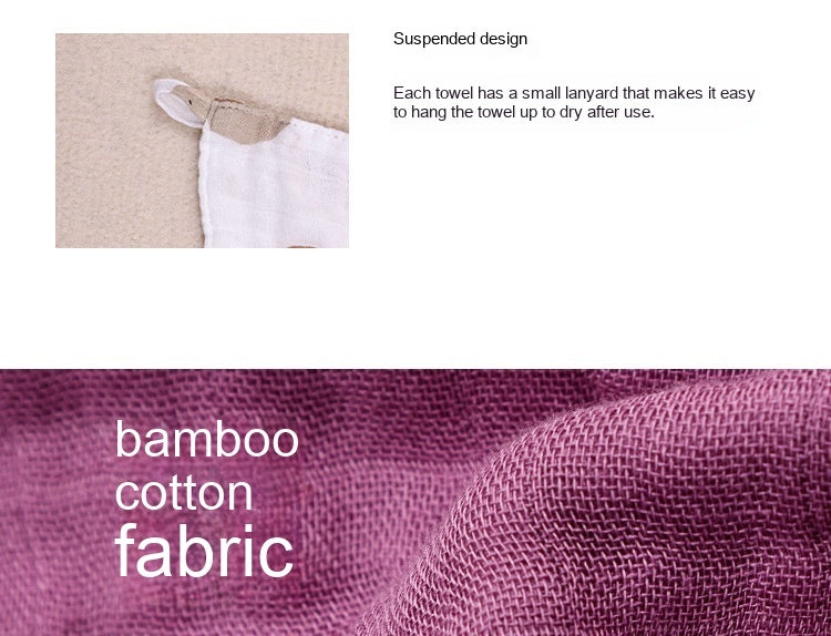 Ultra-Soft 4-Layer Bamboo Baby Bibs – Water-Absorbing, Reusable Burp Cloths (Pack of 4)